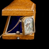 Victorian Hand-Painted Kookaburra Locket