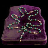 Victorian Malachite Bead Rosary Chain