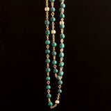 Victorian Malachite Bead Rosary Chain