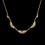 Early 20th Century French Sapphire & Pearl Swag Collar