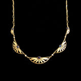 Early 20th Century French Sapphire & Pearl Swag Collar