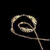 Early 20th Century French Sapphire & Pearl Swag Collar
