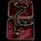 Victorian Onyx & Gold Bead Necklace