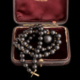 Victorian Onyx & Gold Bead Necklace
