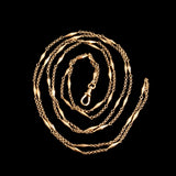 Victorian 43" Fancy Link 15k Gold Guard Chain