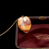 Victorian Heart-Shaped Agate Specimen Necklace