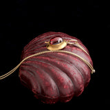 Victorian Garter-Framed Garnet Necklace