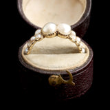 Georgian Toi et Moi Pearls Eternity Ring