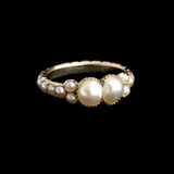 Georgian Toi et Moi Pearls Eternity Ring