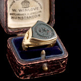 Victorian "Recte Faciendo Securus" Shield Signet Ring