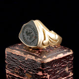 Victorian "Recte Faciendo Securus" Shield Signet Ring