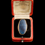 Danish Modern Blue Opal Cocktail Ring