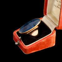 Danish Modern Blue Opal Cocktail Ring