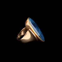 Danish Modern Blue Opal Cocktail Ring