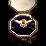 Early Deco Ruby & Diamond Cluster Ring