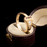 Vintage Garnet & Diamond Nail Ring