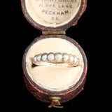 Georgian Gray Pearl Half Hoop Ring