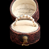 Georgian Gray Pearl Half Hoop Ring