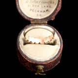 Georgian Gray Pearl Half Hoop Ring