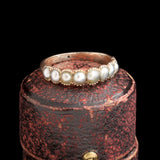 Georgian Gray Pearl Half Hoop Ring