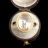 Georgian "Just as the twig is bent..." Sepia Mourning Ring