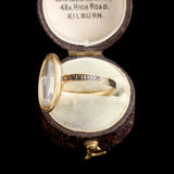 Georgian "Just as the twig is bent..." Sepia Mourning Ring