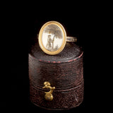 Georgian "Just as the twig is bent..." Sepia Mourning Ring