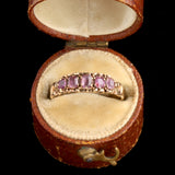 Early Victorian Ruby Five Stone Ring