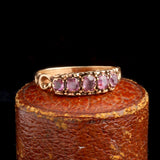 Early Victorian Ruby Five Stone Ring