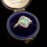 Late Georgian Emerald & Diamond Cluster Ring