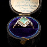 Late Georgian Emerald & Diamond Cluster Ring