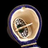 Early 20th Century French Garnet Doublet & Diamond Cluster Ring