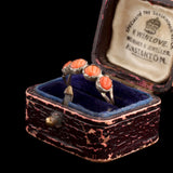 Georgian Carved Coral Four Stone Ring