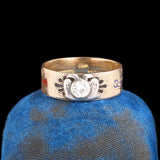 1940s Diamond & Enamel Masonic Ring