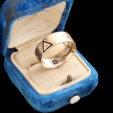 1940s Diamond & Enamel Masonic Ring