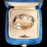 1940s Diamond & Enamel Masonic Ring