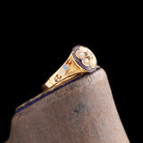 Victorian Enamel, Pearl & Diamond "Ever True" Cluster Ring