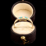 Victorian Turquoise & Pearl Veronica Ring