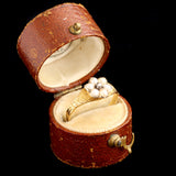 Victorian Seed Pearl & Diamond Locket Ring