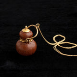 Georgian Sealed Goldstone Vial Necklace